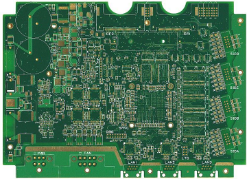 8层HDI(高密度互联)线路板叠层结构: 1+2+1表面处理: 沉金完成板